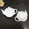 Sizikato 4pcs Pure White Ceramic Tea Bag Holder Tea Bag
