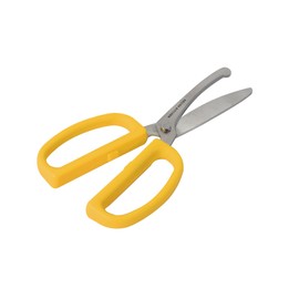 DELISH KITCHEN Pearl Metal Scissors Kitchen Shears Safety Cooking Scissors Yellow CC-1800