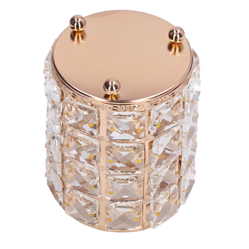 Crystal Makeup Brush Holder European Style Rounded Crystal Glass Cosmetic