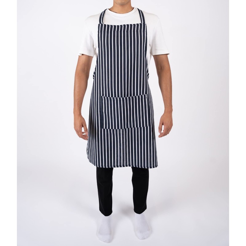 Maria Luxury Bedding & Linen Navy Unisex Adjustable Apron Bib