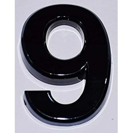 BUILDINGSIGNS.COM Apartment Number Sign/Mailbox Number Sign,  Number 9 (Black,3D, ...-REF24-1027