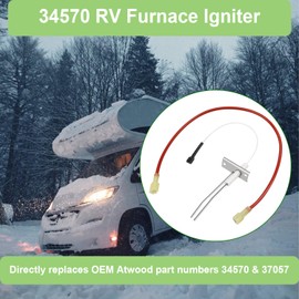 34570 RV Furnace Igniter Replacement for Atwood Hydro Flame 8516-IV 8520-IV 8525-IV 8531-IV 8535-IV 8935-III-DC 8940-III-DC 8935-III-AC | Upgraded Electrode with Lead | Compatible with Select Models