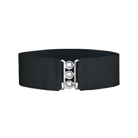 Hip Hop 50's Shop Child Elastic Cinch Belt (Small Child, Black)