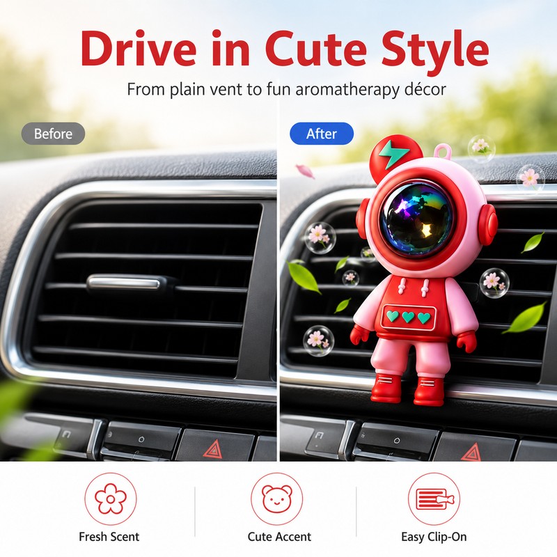Astronaut Bear Silicone Keychain for Bags & Keys – Lightweight
