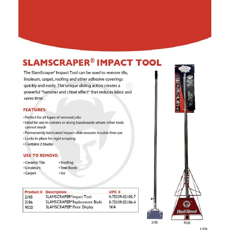 Red Devil 2106 Slam Scraper Replacement Blade