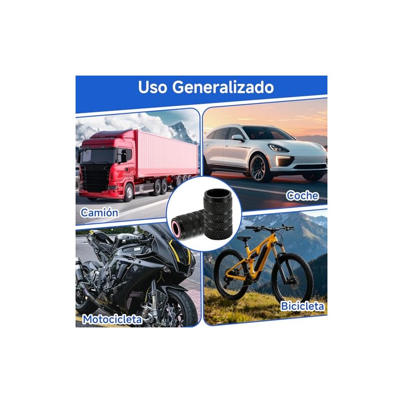 AURAROSE 30Pzs Tapones para Llantas con Anillo de Sellado, Aluminio