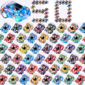 Bambebe Pack of 50 Car Pull Back for Children, Party Bag Mini Car Toy, Storage Bag, Baby Vehicle Play Car Set for Boys and Girls, Racing, Easter Eggs