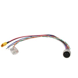 HangTon Ethernet Power Debugging Cable for DJI Livox Mid-360 LiDAR Sensor to Computer, 1 to 3 Splitter, M12 Aviation A-coded 12 Pin Female to RJ45 XT30 and Flying Leads, 25 cm