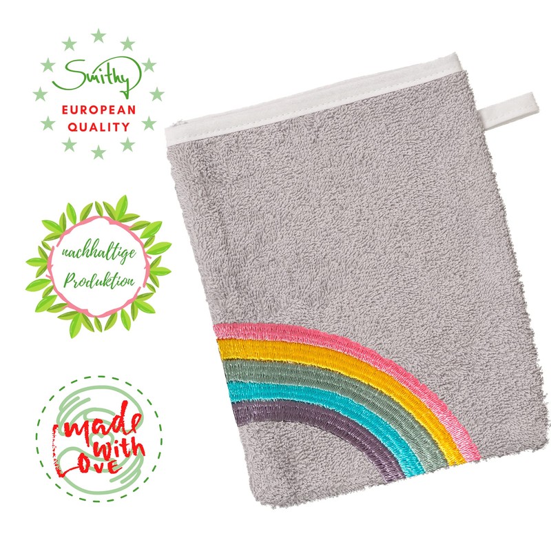 Smithy Wash Cloth Baby Rainbow Cloud 100% Cotton Terry Cloth