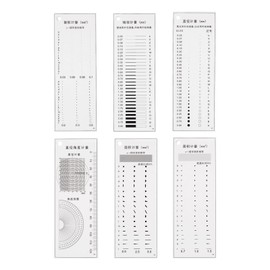 QUARKZMAN High Precision SEC Size Estimation Chart 120 m Transparency Error Detection Film Ruler for Diameter Area and Line Width Protractor Defective Measurement