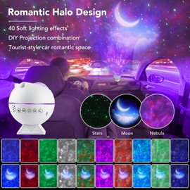 Perkisboby Star Projector Galaxy Light Projector, Super Silent LED Night Light Projector with Remote Control, Nebula Cloud, Moon, Magnetic Base for Kids Adults Room/Party/Ceiling Decor Christmas Gift