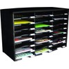 Storex 24 Compartment Literature Organizer, Black Black
