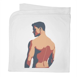 Azeeda 'Minimalist Muscular Man ' Cotton Baby Blanket/Shawl (BY00039883)