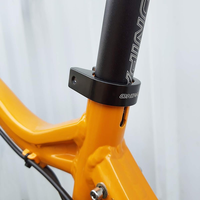 ONIPAX Bicycle Seat Post Clamp Aluminum Alloy 31.8MM/34.9MM Black (31.8mm)