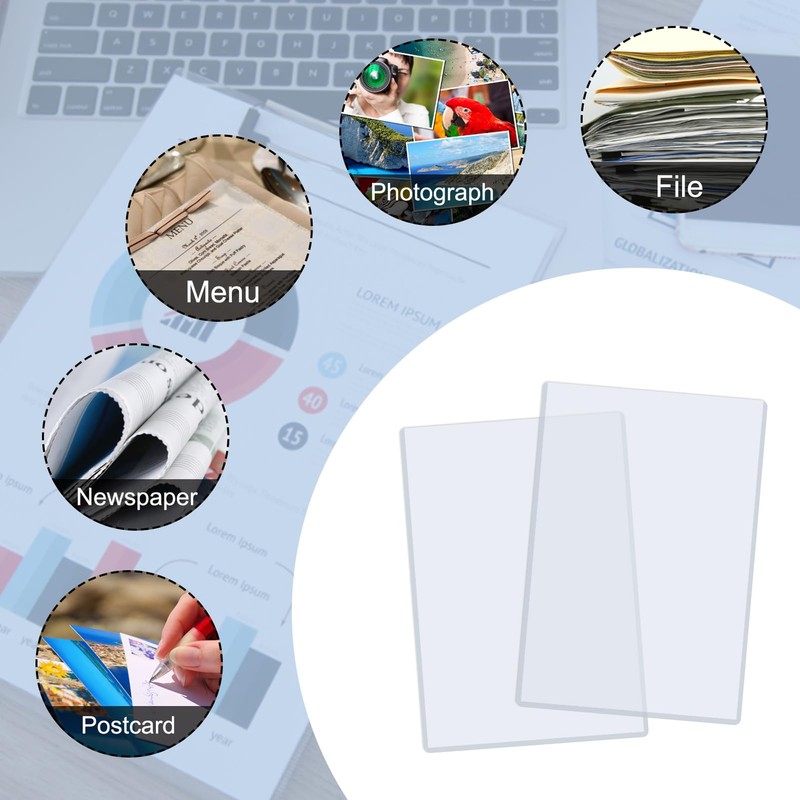 Rainmae 12 Pack 8.5" x 14" Rigid Print Protectors, Clear
