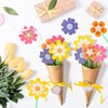 AIXXCUVQ Flower Cardboard Craft Kit Colorful Bouquets with Kids Flower