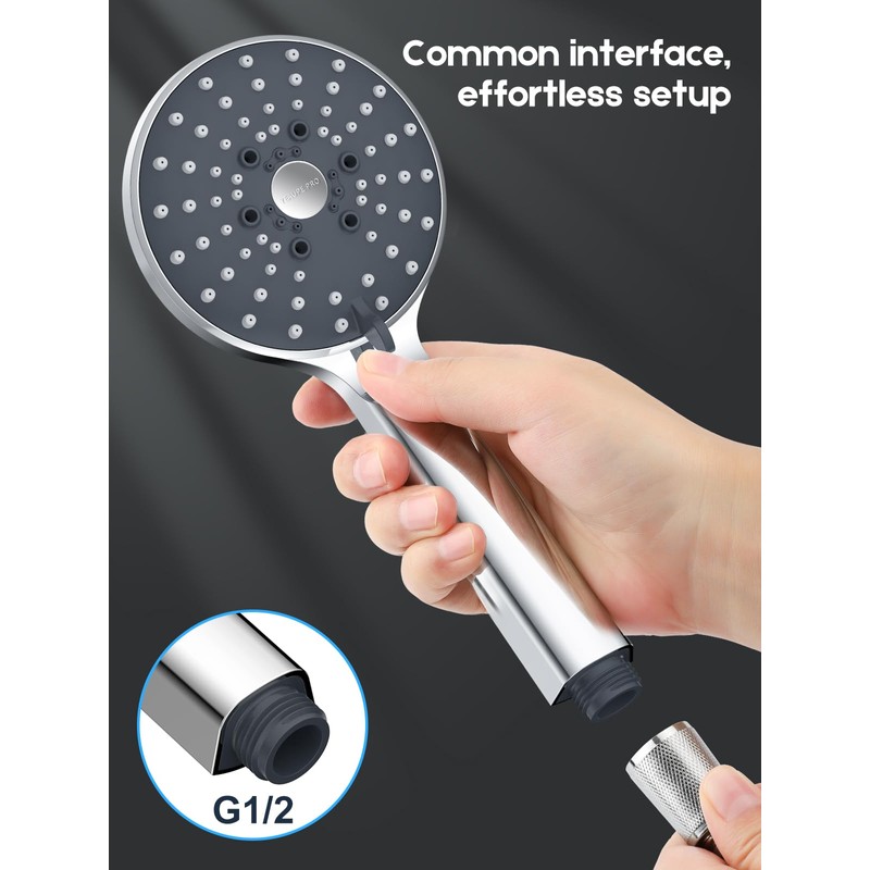 YEAUPE PRO Shower Head, Hand Shower, Shower Head with 6