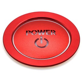 CHASO Engine Start Button Cover, Toyota Compatible, Car Button Ring Set, Engine Starter Power Switch Cover, Red