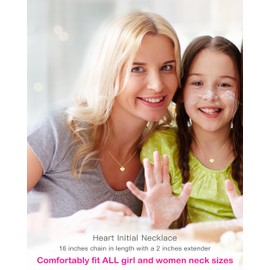 MIDDLUX Heart Necklaces for Women, Initial Necklaces for Women, Name Necklace, Heart Initial Necklace, A Necklace