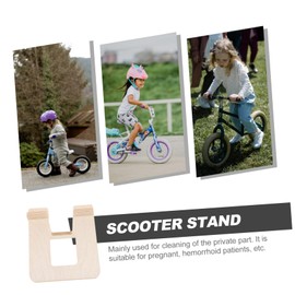 DOITOOL Wooden Bike Holder Stand Detachable Scooter Support for Boys and Girls Design Space-saving Parking Rack for and Scooters Lightweight and Easy to Install