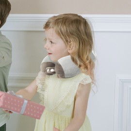 NiuniuDaddy Kids Neck Pillow for Traveling, 100% Memory Foam Sloth Travel Pillow, Airplane Travel Road Trip Essential for Children, Neck Chin Support, Stop Head from Falling Forward, Sloth Neck Pillow