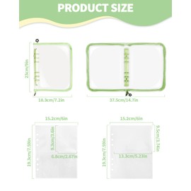 Sticker Organizer Binder, A5 Sticker Storage Album with Zipper, Reusable Sticker Organizer, Includes 180 Pockets, Sticker Collecting Book for Collecting Stickers for Planner Stickers, Recipe Cards