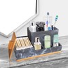 Bathroom Countertop Organizer with Lid, Large Size Toothbrush Holder Organizer,