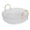 Round Storage Tray 360 Degree Rotating Waterproof Clear Desktop Organizer