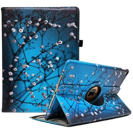 Air (3rd Gen) 10.5" 2019 / Pro 10.5" 2017 Case,360 Degree Rotating Stand Smart Case Protective Cover with Auto Wake Up/Sleep Feature Cover (Plum Blossom)