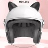 Generic Casco Motocicleta Con Orejas Gato Para Adultos