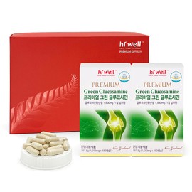 hiwel (6 month supply) Hi Well Green Glucosamine Contains Green Lipped Mussel Extract 180 capsules, 2 units / (6개월분) 하이웰 그린 글루코사민 초록입홍합 추출물 함유 180캡슐, 2개