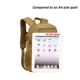 ArcEnCiel 10L Mini X-small Tactical Backpack MOLLE Daypack Gear Pack Camping Bag with Patch (Coyote Brown)