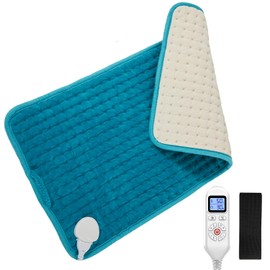 JOBYNA Electric Heating Pad, Physiotherapy Heat Pad with Belt & Automatic Shut-Off, 5s Fast Heating, 30-70°C & 10-90 Minutes Adjustable (30 x 60 cm)