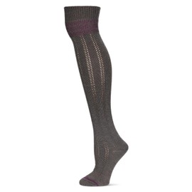 Legmogue Women's Fair Isle Border Wool Blend Over The Knee Warm Sock Mocha Bisque One Size
