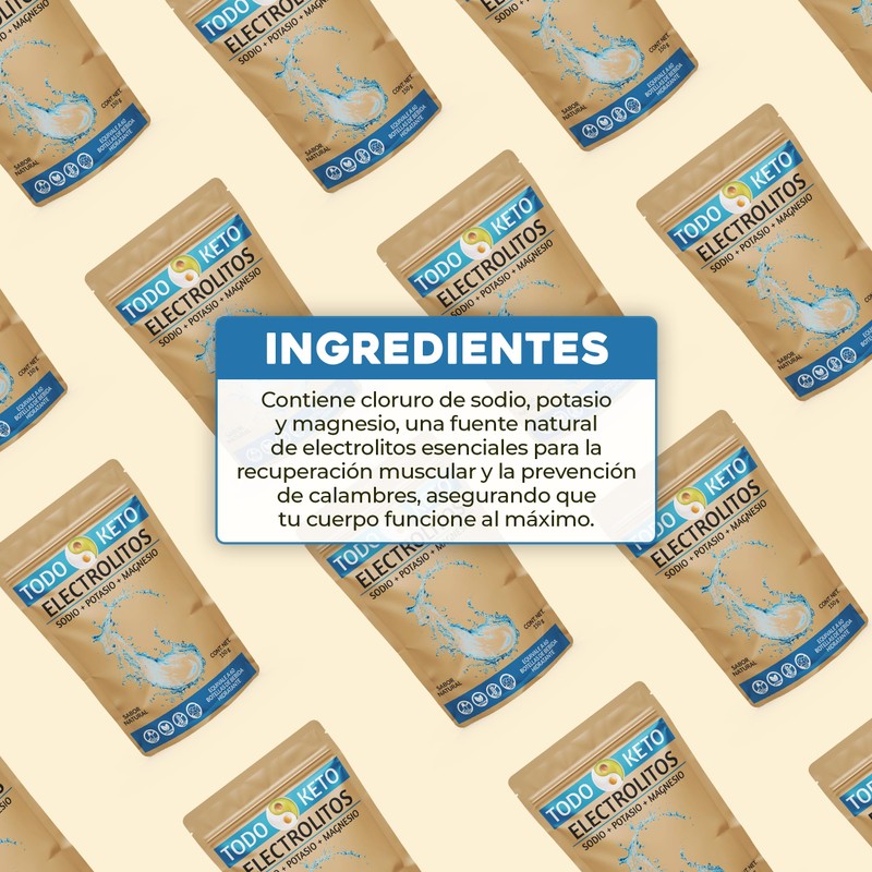 Electrolitos Keto en Polvo sin Azúcar (Natural)