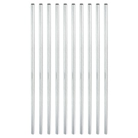 sourcing map Pack of 10 Round Coupling Nuts M4 x 0.7 mm Internal Thread 200 mm Thread Round Sleeve Connector Rod Bolt Pipe Nut Hardware Attachment Silver