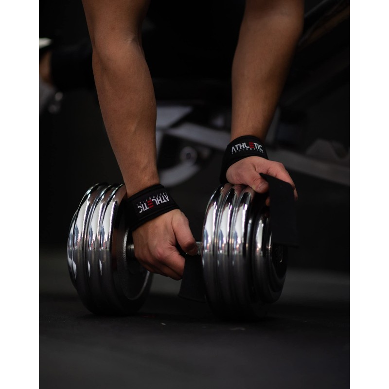 Athletic Aesthetics Professional Lifting Straps (Padded) + Basic Exercise Guide