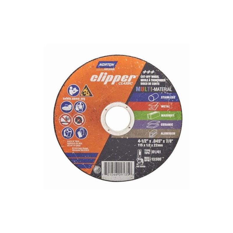 NORTON CLIPPER 70184609135 Wheel Cutoff 4.5IN