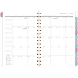 AT-A-GLANCE Badge Floral, Small Weekly/Monthly Academic Planner, Bilingual (1710F-200FA-25)