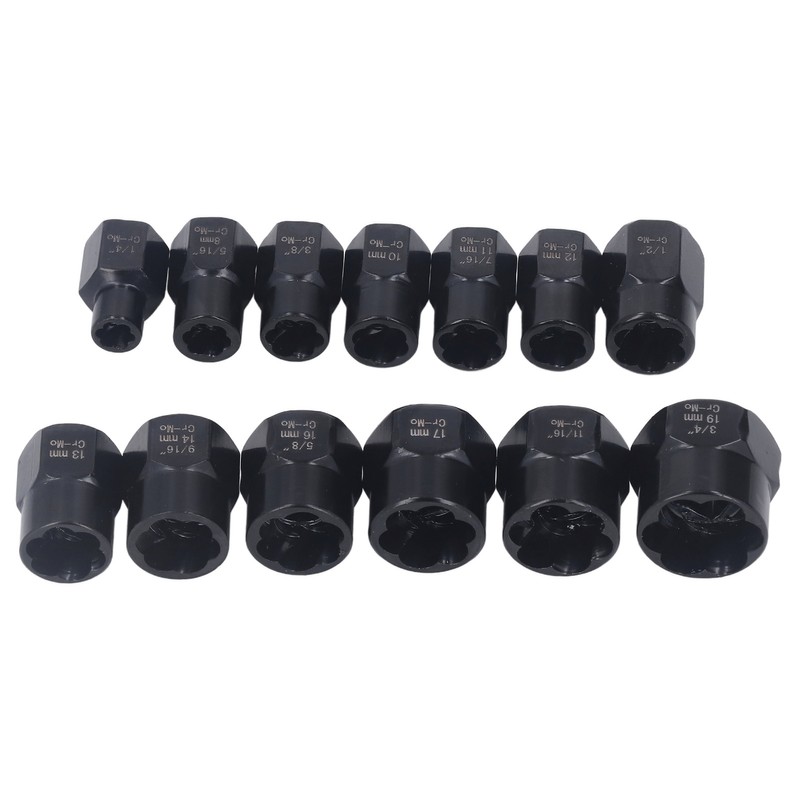 13Pcs Bolt Nut Remover Professional Bolt Nut Extractor Socket Set
