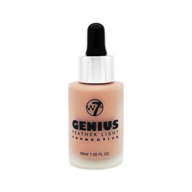 W7 Genius Super Smart Feather Natural Tan Light Make Up Foundation, 30 ml