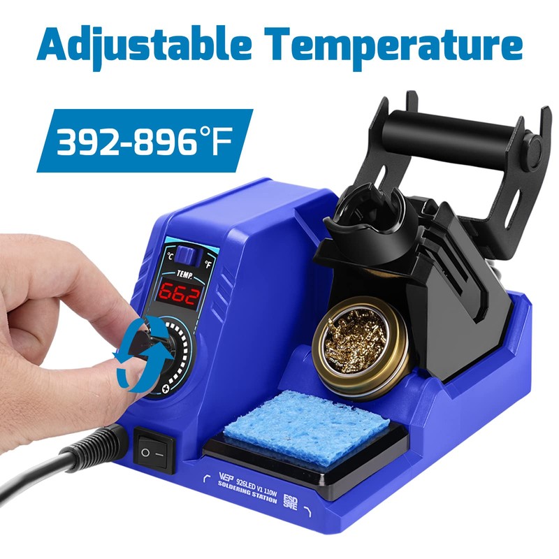 WEP 926LED V1 110W Soldering Iron Station Kit with Solder