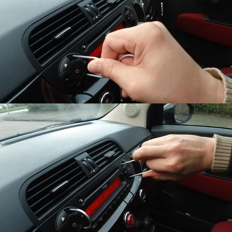 4PCS Car Radio Removal Tool Kit, U & V Shape