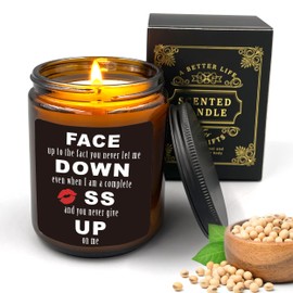 NATSUNO Men Candles,Face up to The Fact You Never Let Me Down Candle,Girlfriend Candle,Gifts for Her,Candles for Women,Couple Gifts,Scented Candles Gifts for Wife,Anniversary Wedding Gifts