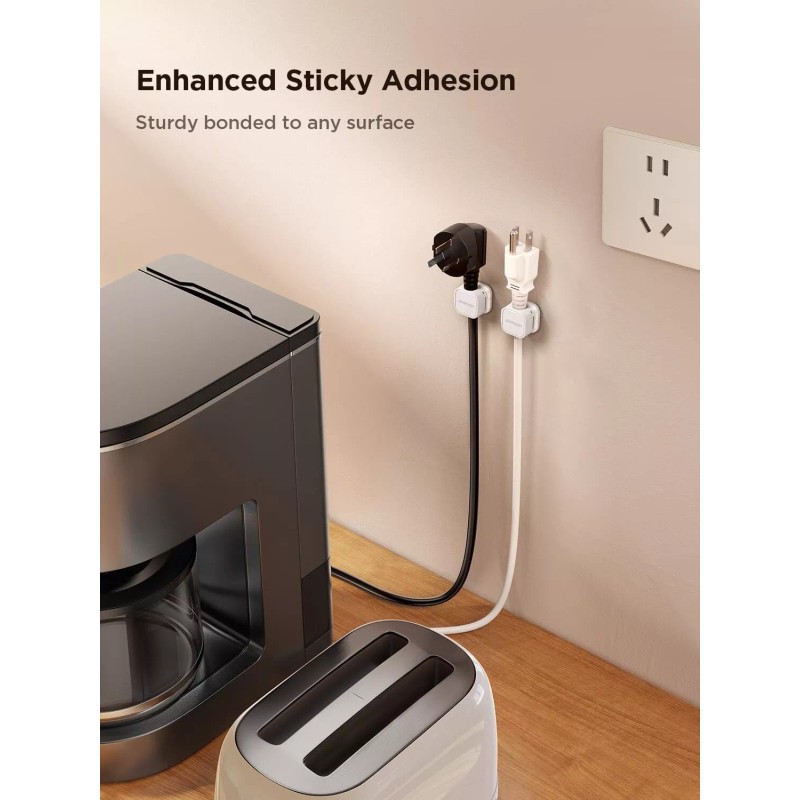 JOYROOM 6 Pack Magnetic Cable Clips, Adjustable Cord Holder, Under