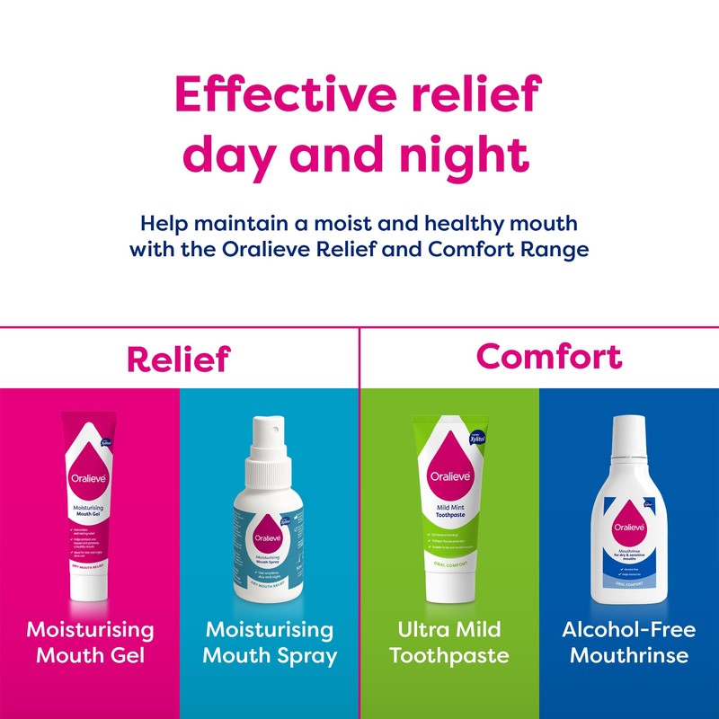 Oralieve Moisturising Dry Mouth Relief Gel (1 x 50ml), Hydrating