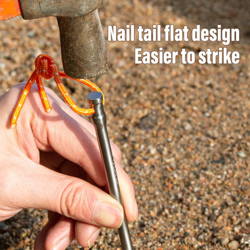 TiTo Titanium Outdoors Tent Pegs Or Tent Stakes 6pcs- Ultralight