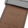 Coach Men's Belt, Outlet Brand, Black, Leather, Plaque Buckle, Cut-to-Size,