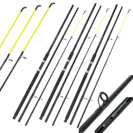 3 x AP Beachcaster Fishing Rods 12ft 3pc Rod Sea Surf Beach Pier Travel Rod Sea
