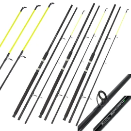 3 x AP Beachcaster Fishing Rods 12ft 3pc Rod Sea Surf Beach Pier Travel Rod Sea